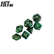 polyhedral dice set  dnd dice set acrylic  custom marbled dice
